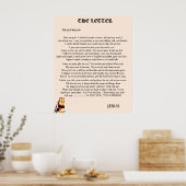 DE BRIEF VAN JESUS POSTER (Keuken)