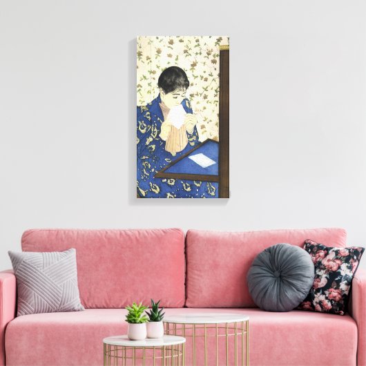 De brief van Mary Cassatt, impressionisme Canvas Afdruk (Insitu (Woonkamer))