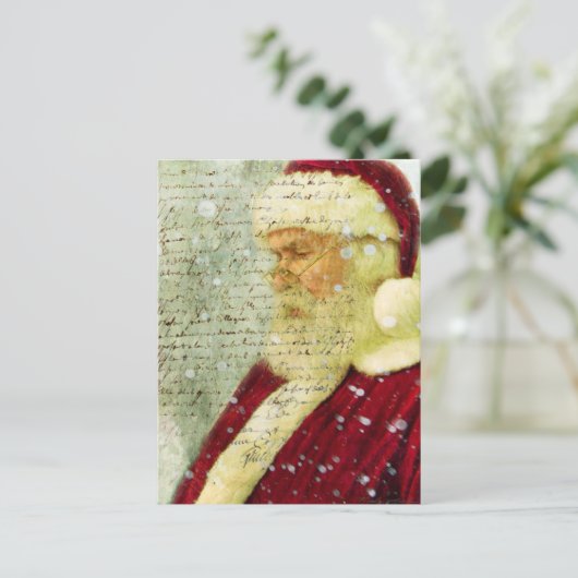 De Brief van Santas Feestdagenkaart (Staand voorkant)