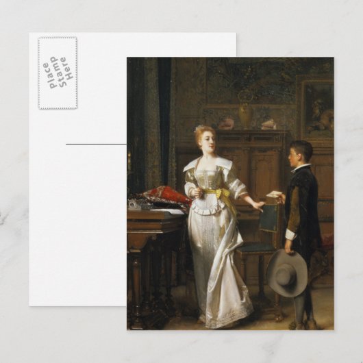 De brief van Valentijn Feestdagenkaart (Voorkant / Achterkant)