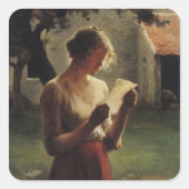 De brief vierkante sticker (Voorkant)