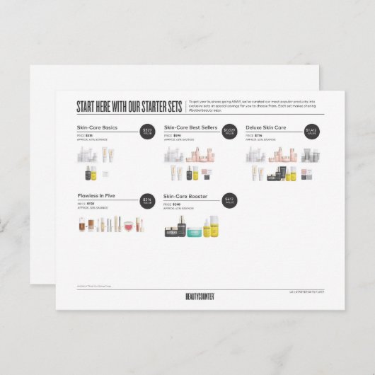 De Briefkaart Beautyteller van de Startreeksen (Voorkant / Achterkant)