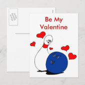 De briefkaart-valentijnse Speld en de Bal van het Feestdagenkaart (Voorkant / Achterkant)