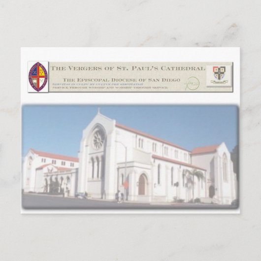De Briefkaart van de kathedraal van St. Paul (Voorkant)