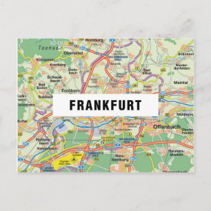 De BRIEFKAARTEN ♥ Frankfurt van de KAART