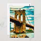 De Briefkaarten van de Brooklyn Bridge (Voorkant / Achterkant)