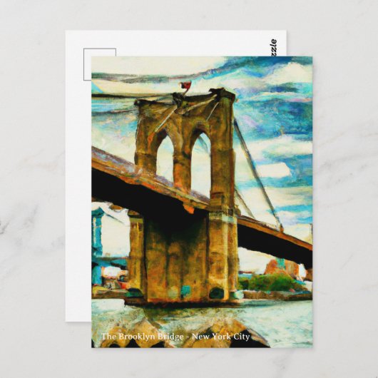 De Briefkaarten van de Brooklyn Bridge (Voorkant / Achterkant)