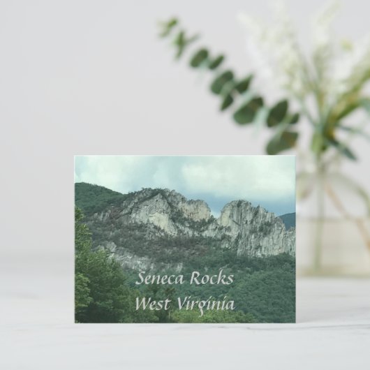 De Briefkaarten van de Foto van Seneca Rocks West (Staand voorkant)
