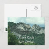 De Briefkaarten van de Foto van Seneca Rocks West (Voorkant / Achterkant)