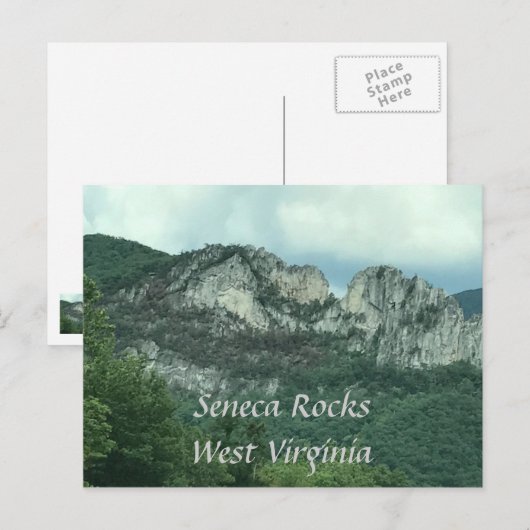 De Briefkaarten van de Foto van Seneca Rocks West (Voorkant / Achterkant)
