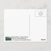 De Briefkaarten van de Foto van Seneca Rocks West (Achterkant)