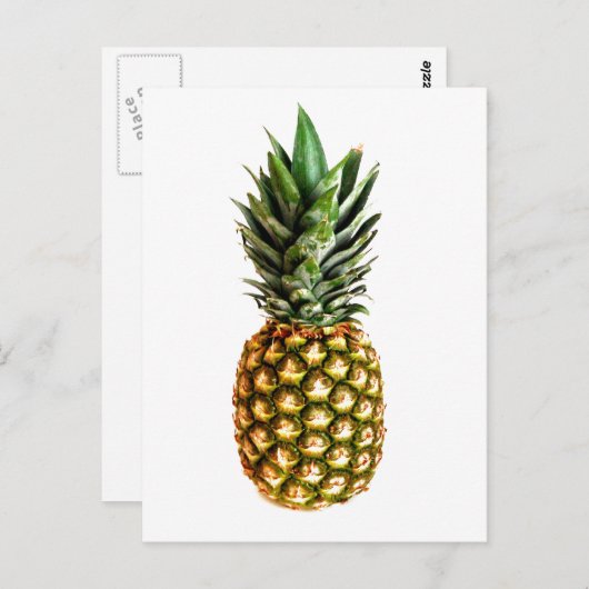 De briefkaarten van de het fruitdruk van de ananas (Voorkant / Achterkant)