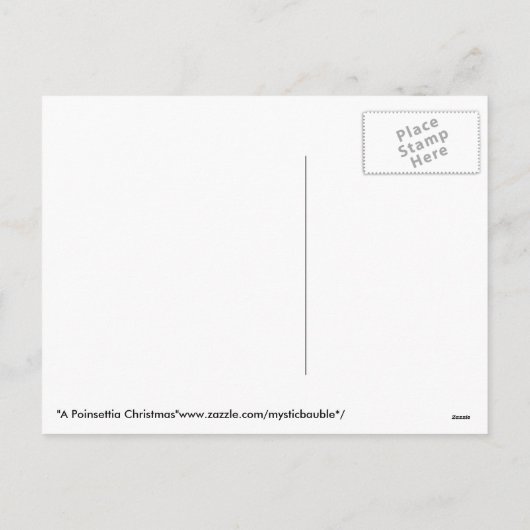 De Briefkaarten van de Poinsettia van de bloem (Achterkant)