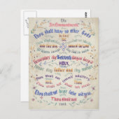 De briefkaarten van de Tien geboden (Voorkant / Achterkant)