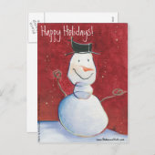 De Briefkaarten van de Vakantie van de sneeuwman (Voorkant / Achterkant)