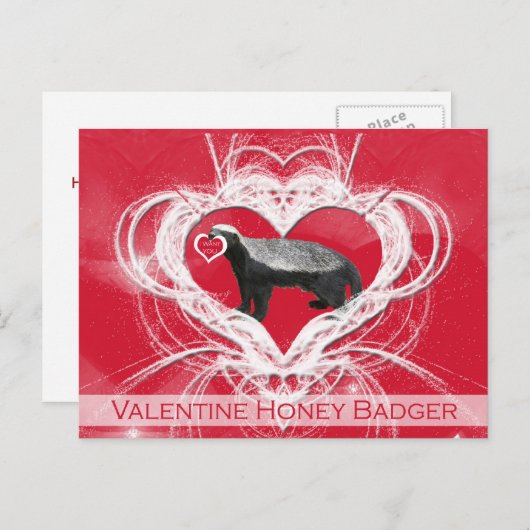 De Briefkaarten van de Valentijnsdag van de Das (Voorkant / Achterkant)