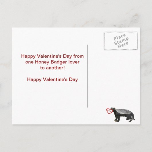 De Briefkaarten van de Valentijnsdag van de Das (Achterkant)