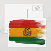 De Briefkaarten van de Vlag van bolivia (Voorkant / Achterkant)
