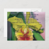 De Briefkaarten van het gebed (toon u zorg… met (Voorkant / Achterkant)