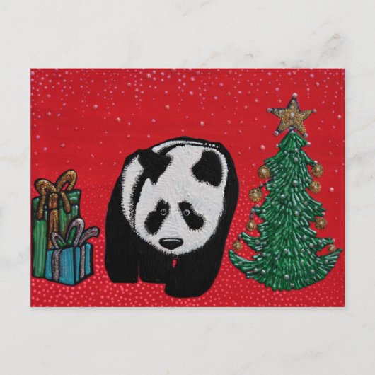 De Briefkaarten van Kerstmis van de panda (Voorkant)