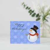 De Briefkaarten van Kerstmis van de Sneeuwman van (Staand voorkant)