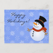 De Briefkaarten van Kerstmis van de Sneeuwman van (Voorkant)