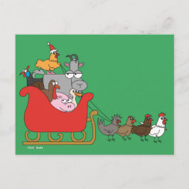 De Briefkaarten van Kerstmis van het boerderij