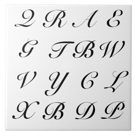 De Brieven van het scrabble Tegeltje (Voorkant)