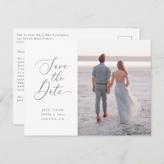 De brieven van het spoor sparen de Datum (extra te Briefkaart (Voorkant / Achterkant)