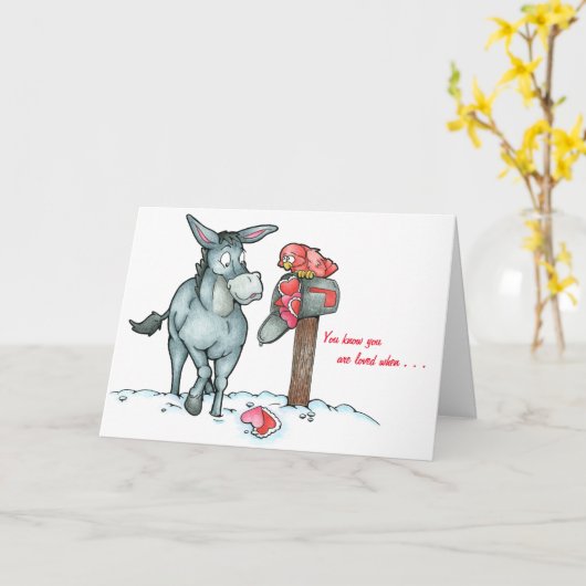 De brievenbus van de ezel kaart (Gele Bloem)