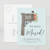 De Brievenbus van de waterverf Nieuw Huis Bewegend Aankondigingskaart (Voorkant / Achterkant)