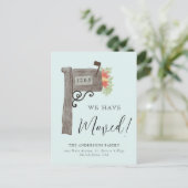 De Brievenbus van de waterverf Nieuw Huis Bewegend Aankondigingskaart (Staand voorkant)