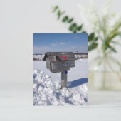De brievenbus van de winter briefkaart (Staand voorkant)