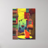 De BrightStor Cat Balcony Windows-kleuren Canvas Afdruk (Voorkant)