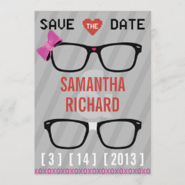 De bril van de geek & het Hart Bieden sparen de Da Save The Date
