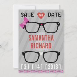 De bril van de geek & het Hart Bieden sparen de Da Save The Date