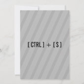 De bril van de geek & het Hart Bieden sparen de Da Save The Date (Achterkant)