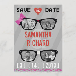 De bril van de geek & het Hart Bieden sparen de Da Save The Date