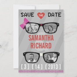 De bril van de geek & het Hart Bieden sparen de Da Save The Date