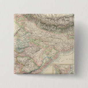 De Britse bezitters in Oost-Indies Vierkante Button 5,1 Cm