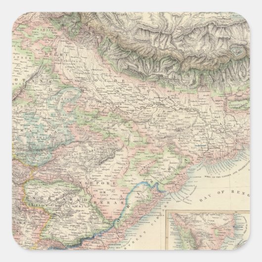 De Britse bezitters in Oost-Indies Vierkante Sticker (Voorkant)