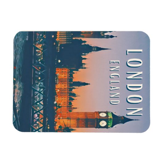 De Britse charme van Londen Magneet (Horizontaal)