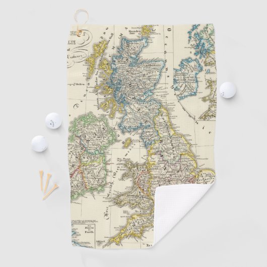 De Britse eilanden 2 Golfhanddoek (Insitu)