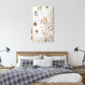 De Britse eilanden, Iberia en Noordwest-Afrika Canvas Afdruk (Insitu (Slaapkamer))