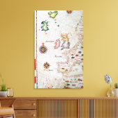 De Britse eilanden, Iberia en Noordwest-Afrika Canvas Afdruk (Insitu (Woonkamer))