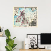 De Britse eilanden Poster (Thuiskantoor)