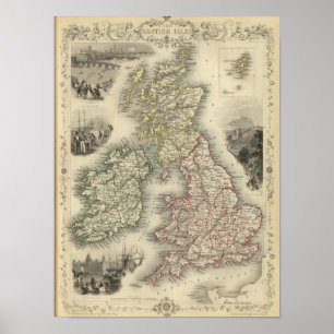 De Britse eilanden Poster