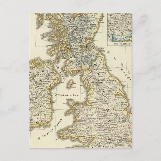 De Britse eilanden sinds 1485 Briefkaart (Voorkant)