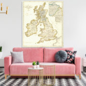 De Britse eilanden sinds 1485 Canvas Afdruk (Insitu (Woonkamer))