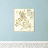 De Britse eilanden sinds 1485 Canvas Afdruk (Insitu (Houten vloer))